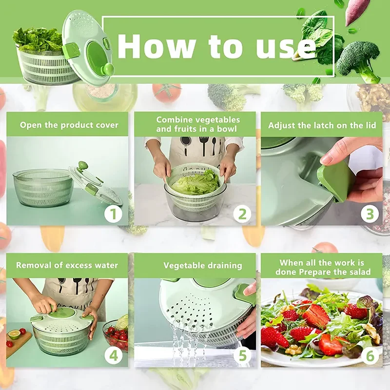 Vegetable Fruit Dehydrator Salad Drying Drain Basket Multifunction Food Drying Dehydrator Salad Dryer Tool Kitchen Accessory