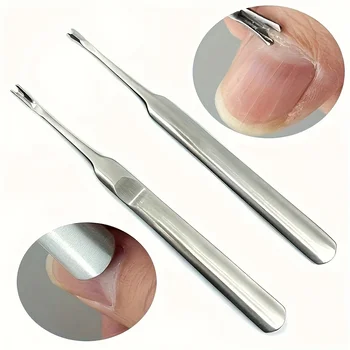 1Pc Cuticle Pusher Professional Stainless Steel Nail Cuticle Remover Callus Dead Skin Fork Nail Manicure Pedicure Tools 2