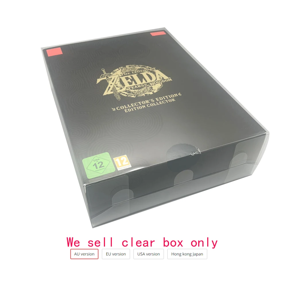 

10PCS Transparent PET cover For Switch for The Legend of Zeldad: Tears of Kingdom Collector's edition display storage box