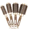 Professional 4PCS Round Hair Brush Hairdressing Curling Hair Brushes Ceramic Barrel Comb For Blow Dry Salon Styling Tools