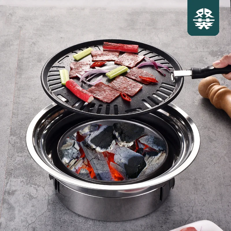 Forno A Carbone Coreano Griglie Per Barbecue Fornello Per Barbecue In Acciaio Inossidabile Forno Per Barbecue Antiaderente Fornello A Carbone Portatil