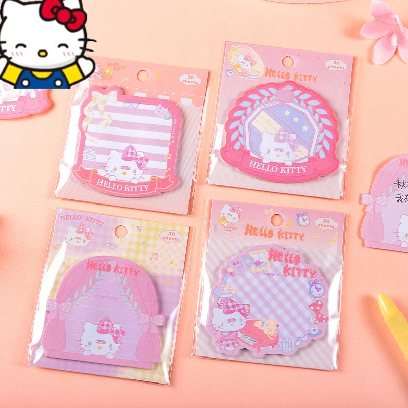 

Kawaii Sanrio Hello Kitty Cinnamoroll Kuromi My Melody Cartoon Sticky Notes Tearable Message Stickers Anime Students Handbook