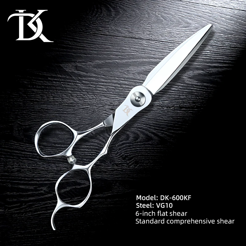 DK-600F 6인치 종합 가위 헤어 가위 티탄 전문 이발사 가위 커팅 얇게 자르기 스타일링 도구 미용