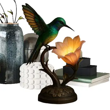 Vintage Floral Hummingbird Lamp 1