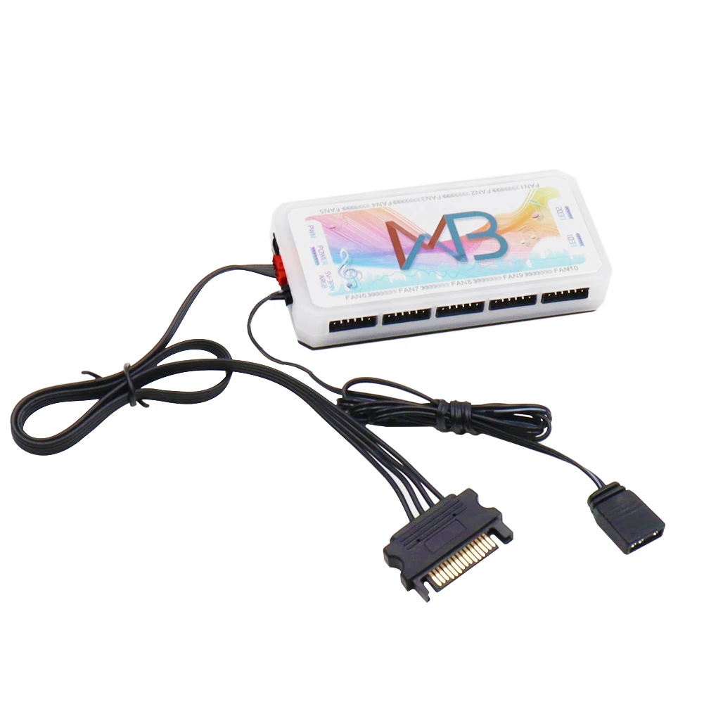 Wovibo Coolmoon Fans Controller Pinos Rgb 5v Argb 120 mm Cor Led Controle Remoto Barra de Luz Portas Pinos - Imagem 2