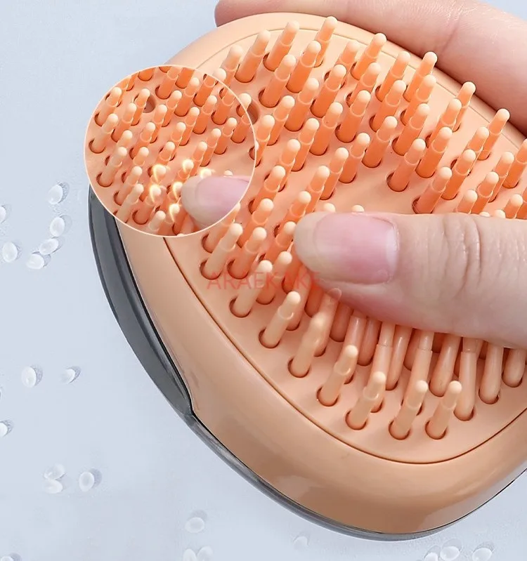Pet shower brush, silicone shower brush for cats and dogs, specific brush tools for dogs, scrubbing and cleaning products