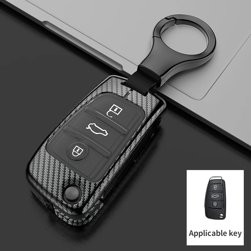 Custodia/cover pieghevole per Chiave/telecomando per Audi A3 A4 A5 A6 A7 Q3 Q5 S6 B6 B7 B8 C6 8P 8V 8L TT RS accessori per la protezione del FOB del guscio dell'auto - S4f72ebcdf89e4dd398e1fb5095591c5eb