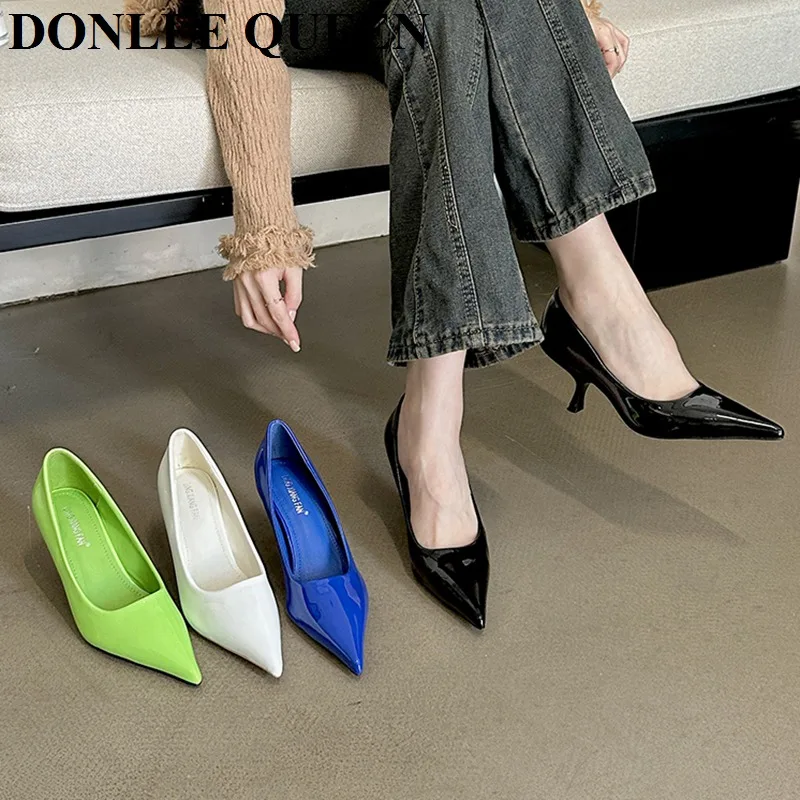 Pax Plus Escarpins à Talons Fins Pour Femme Cuir Verni Hauts