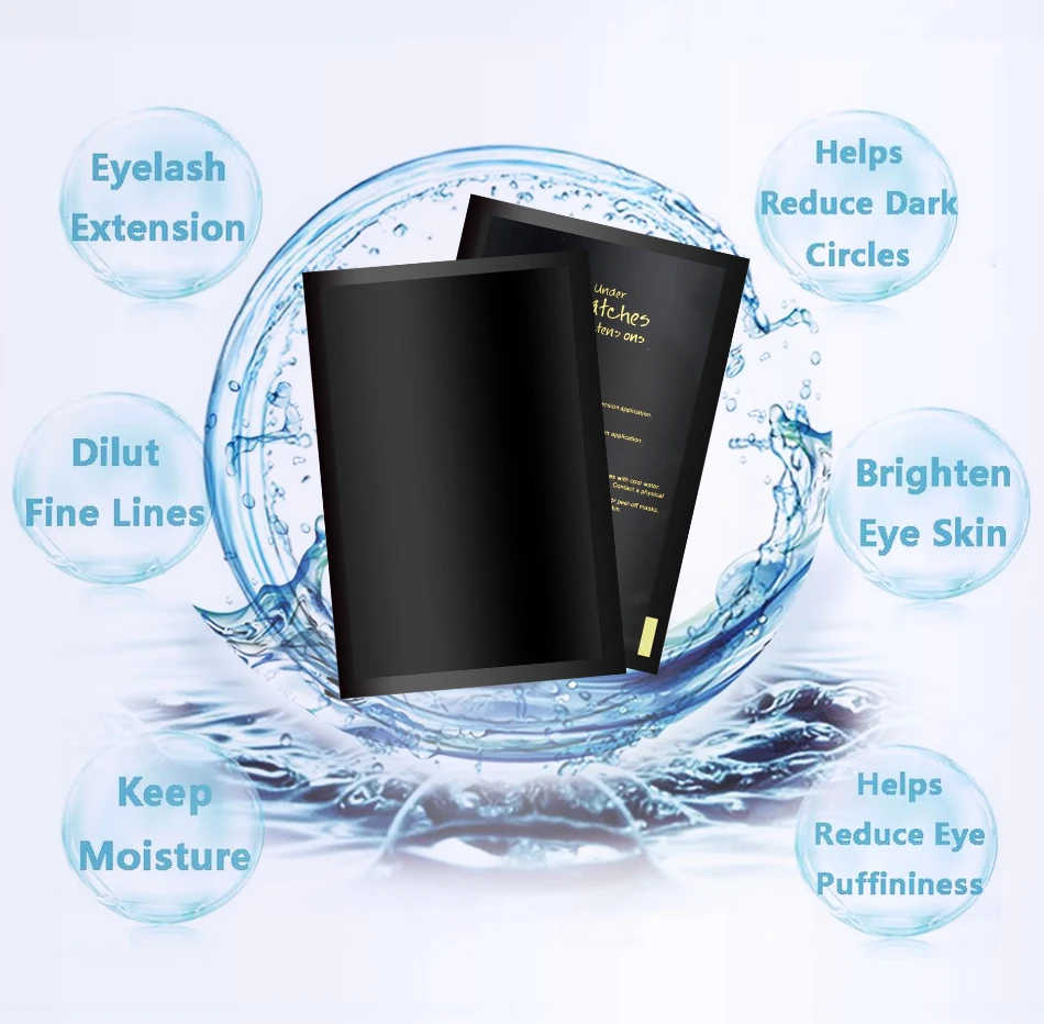 Description Picture 4 of item50pairs Padding UV Black Patches Eyelash Extension Eye Gel Patches Hydrogel Patch Eyelashes Makeup Stickers