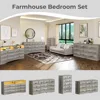 6 Drawer Dresser for Bedroom with LED Lights and Charging Station, Wood 6 Chest Drawers, Large Storage 4