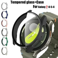 PC Case for Samsung Galaxy Watch 7/ FE/6/5/4 cover 44mm 40mm Full Tempered Glass+bumper screen protector Smart watch Accessories - Image 2