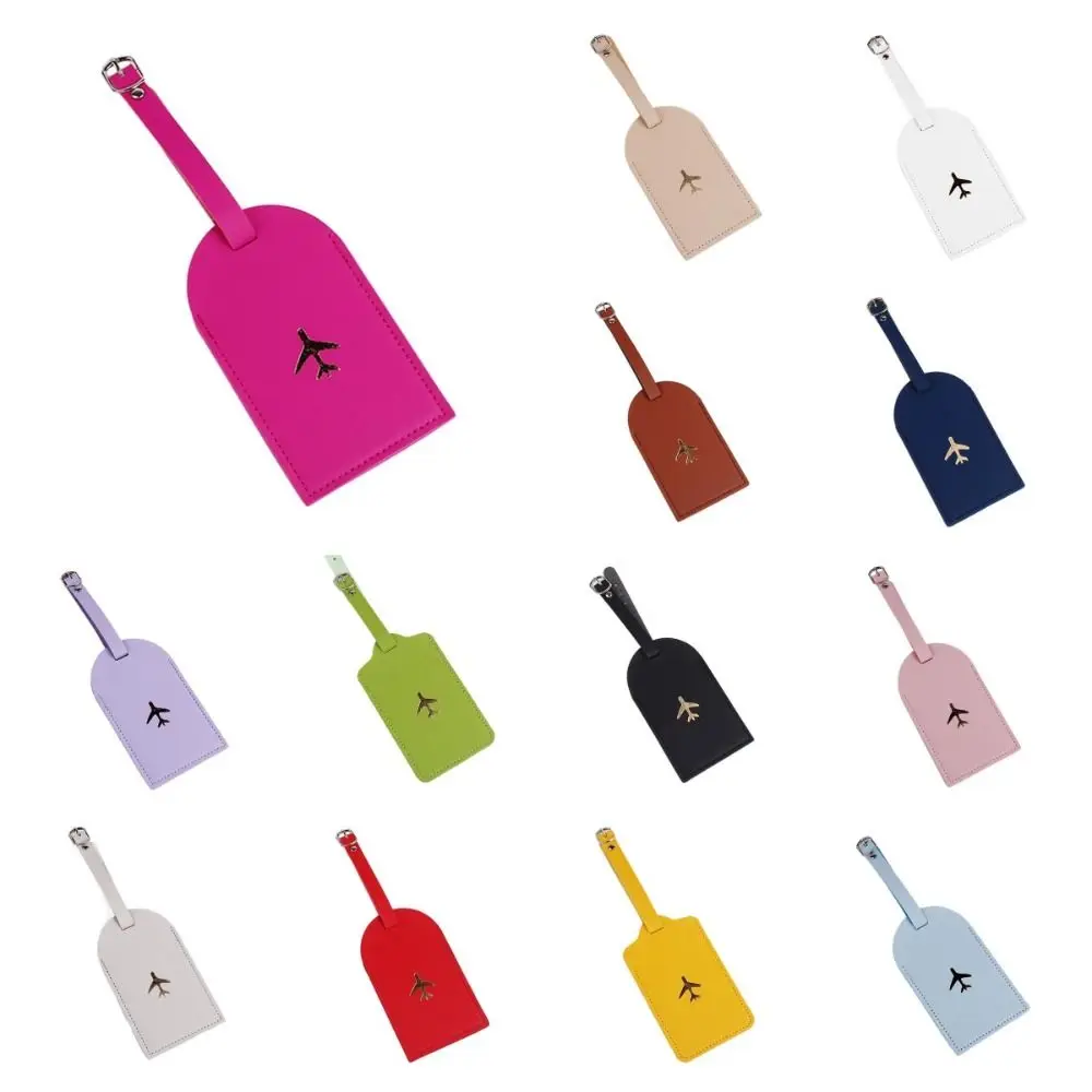 Airplane Suitcase Tag PU Luggage Tag Boarding Pass Colorful Baggage Name Tags Address Label Travel Accessories Information Card