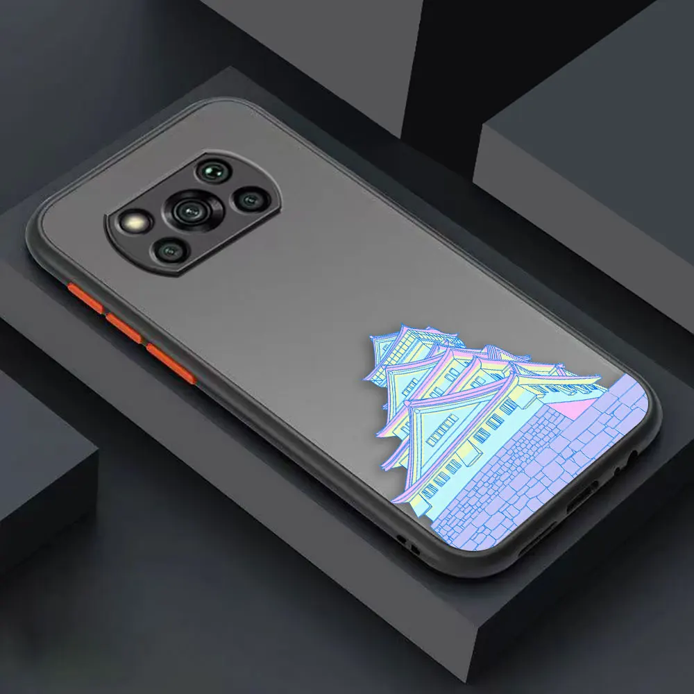 thumbnail image 1 of Case for Xiaomi POCO X3 X2 M4 M3 M2 F4 F3 GT F2 C40 CC9 PRO 4G 5G A3 MIX4 CIVI Case Japanese Anime Hand-Painted House Landscape, 1 of 5