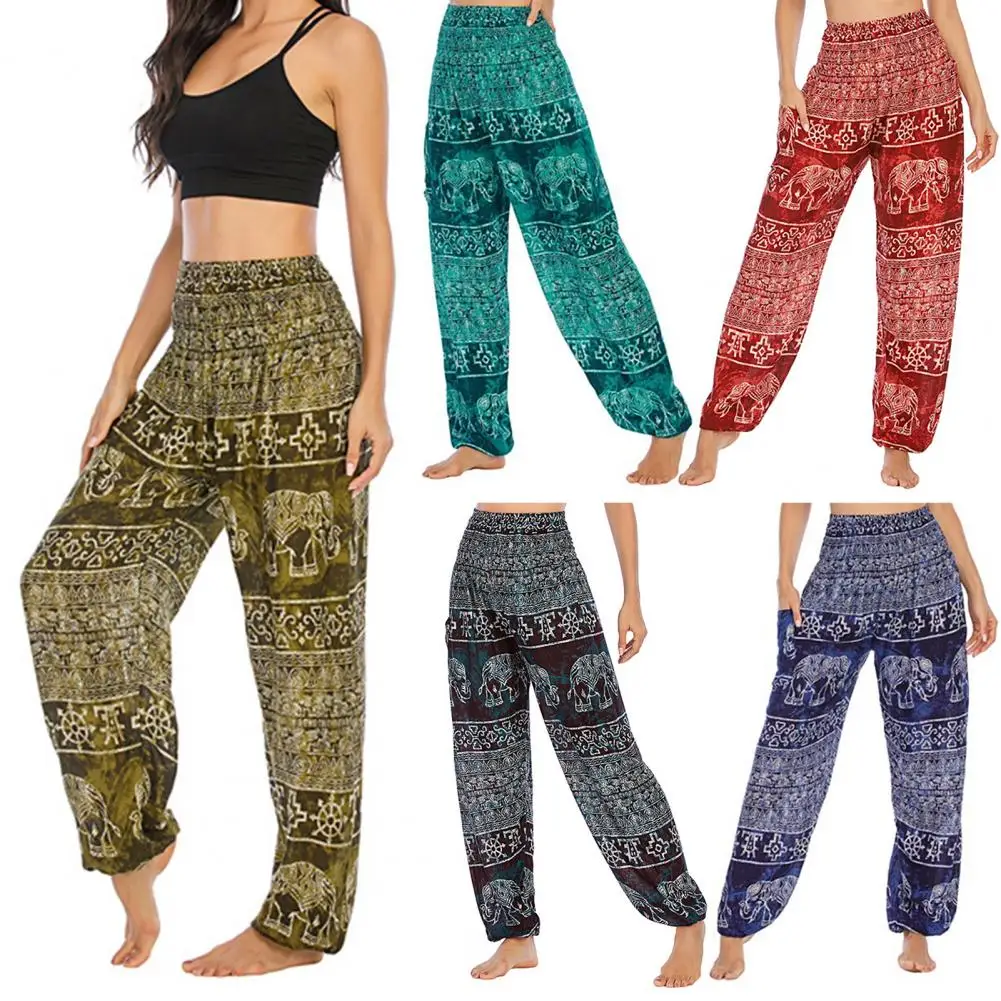 Pantaloni Aladino da Donna Bohémien Floreale Tailandese