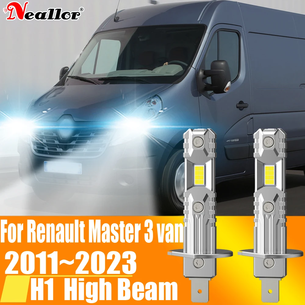 H1 Led Light Canbus Bulb Car Headlight High Power Auto Fog Diode Moto Driving Running Lamp 12V 55W Per Renault Master 2011 ~ 2023