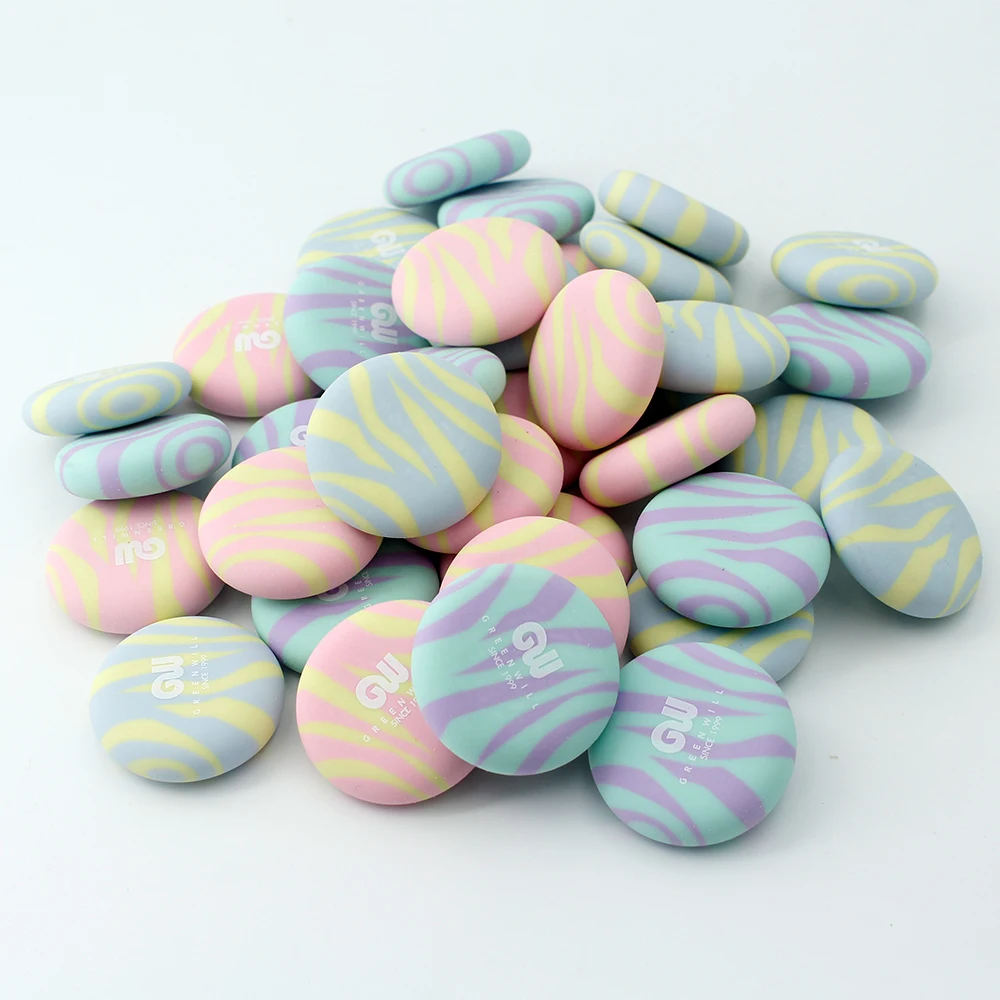 Cute round multicolored eraser, durable and easy to erase, perfect for students and office