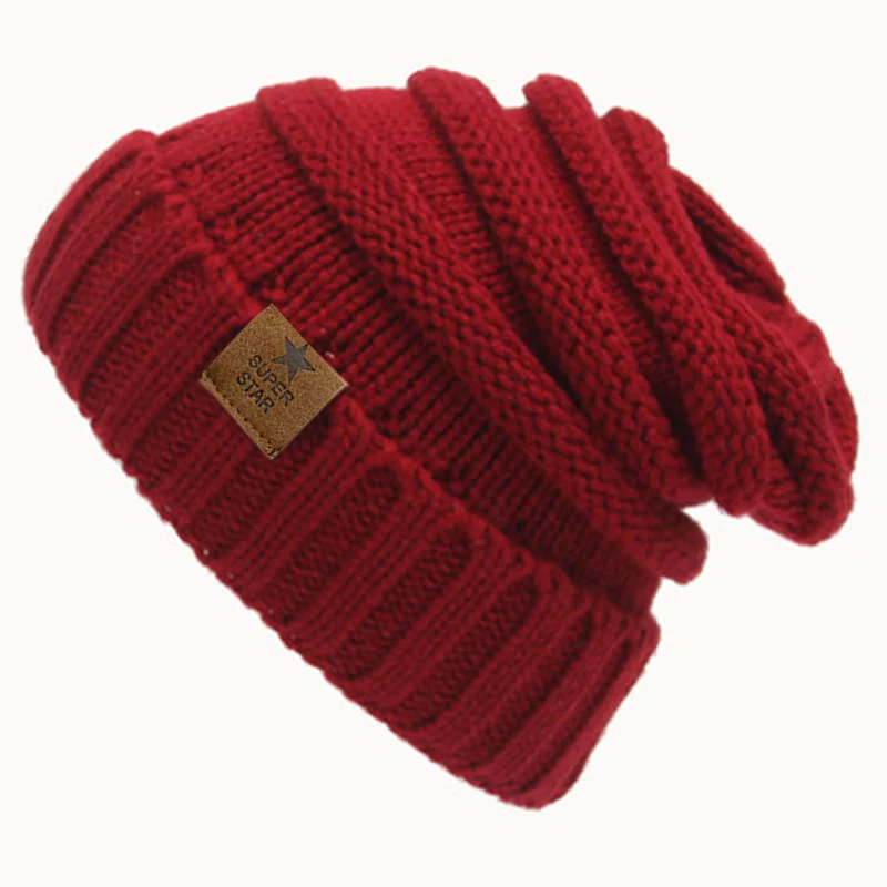 Merk superster caps dame warme winter voor dames meisjes gebreide muts dikke dames Skullies mutsen_voghion.com