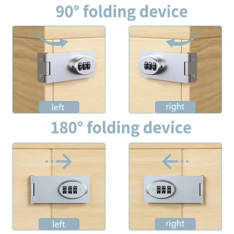 Drawer Combination Lock Home Multifunctional Child Safety Protection Lock for Drawer Cabinets Mechanical Password Locks
