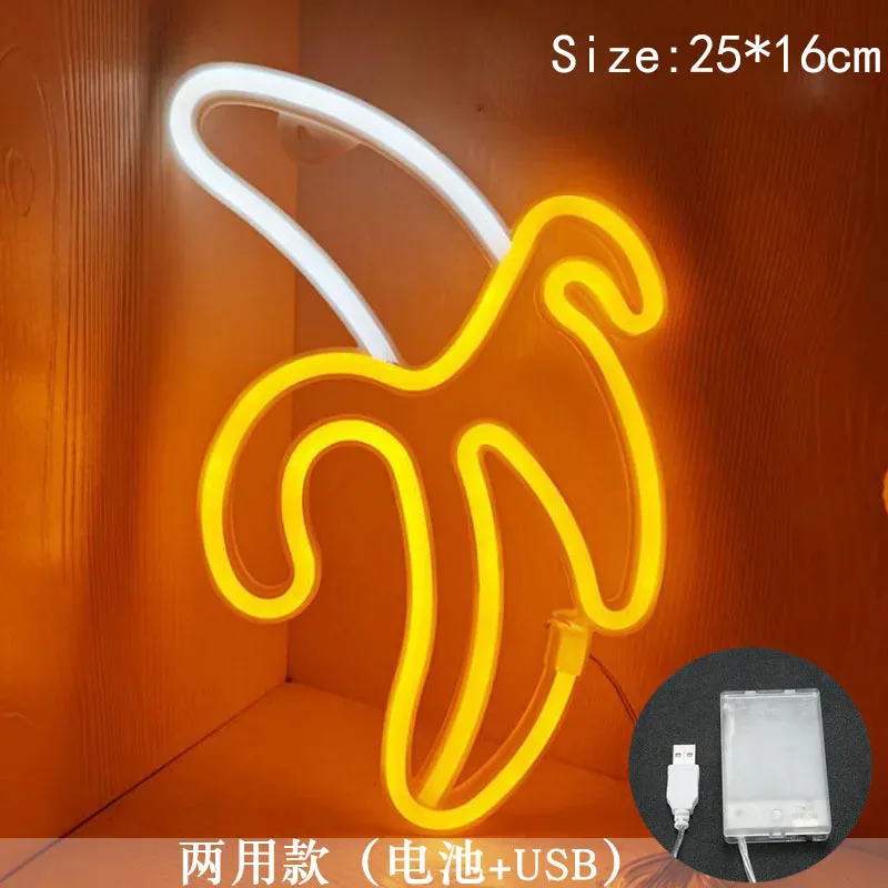 Insegna Luminosa LED A Forma Di Melanzana - Decorazione Parete Con Base, USB/Batteria