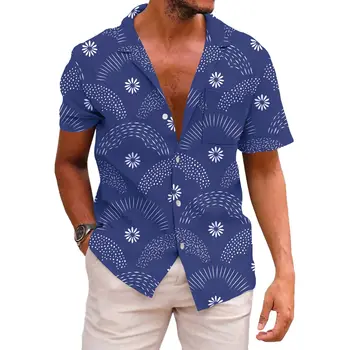 KYKU Men's Casual Button-Down Shirts Hawaiian Shirt Short Sleeve Beach Clothes with Pockets 3