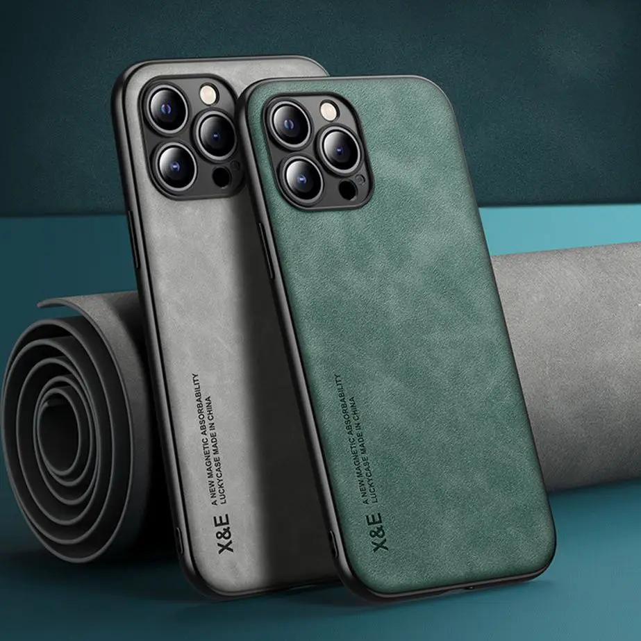 Durable Case for iPhone 13 Pro Max 13 Mini Case Leather Ultrathin Slim