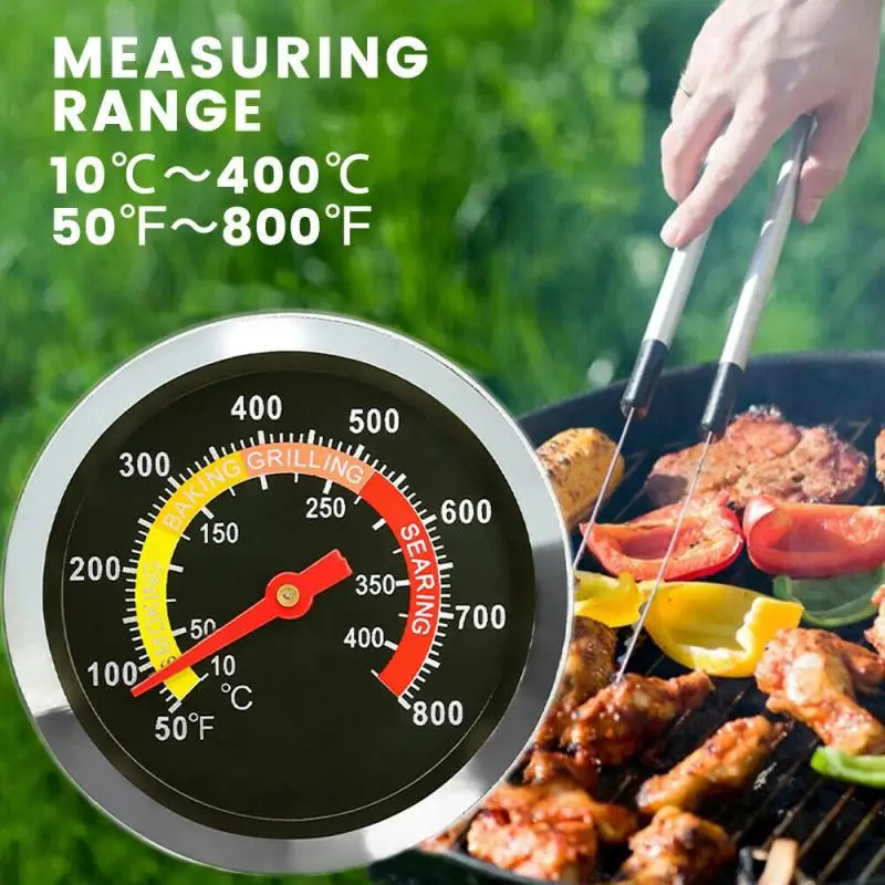 

Thermometer Dial Temperature Gauge Bimetal Cooking Food Probe Kitchen Tools Stainless Steel BBQ Smoker Grill Thermometer
