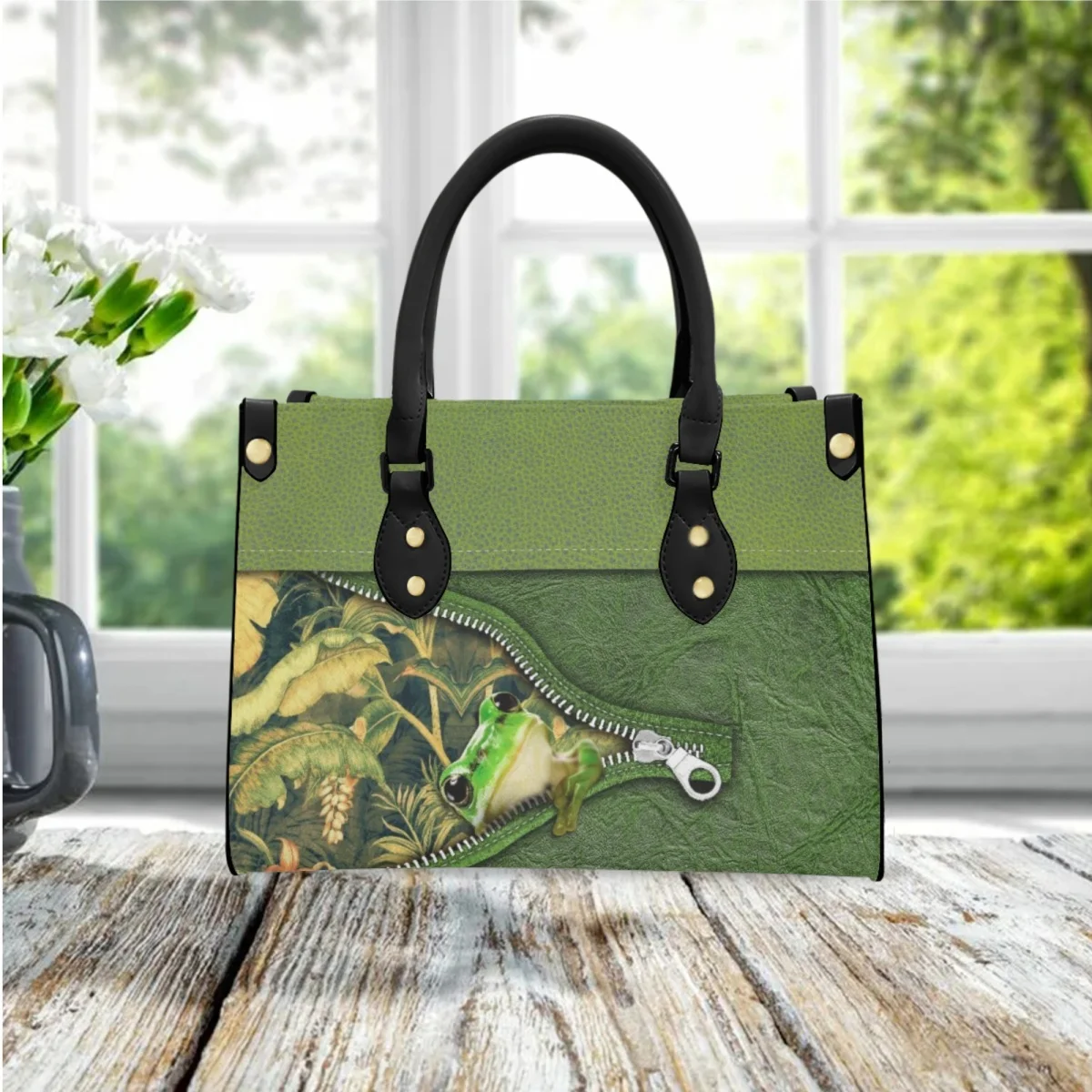 

Женская сумка-тоут из ПУ кожи, с 3D-принтом