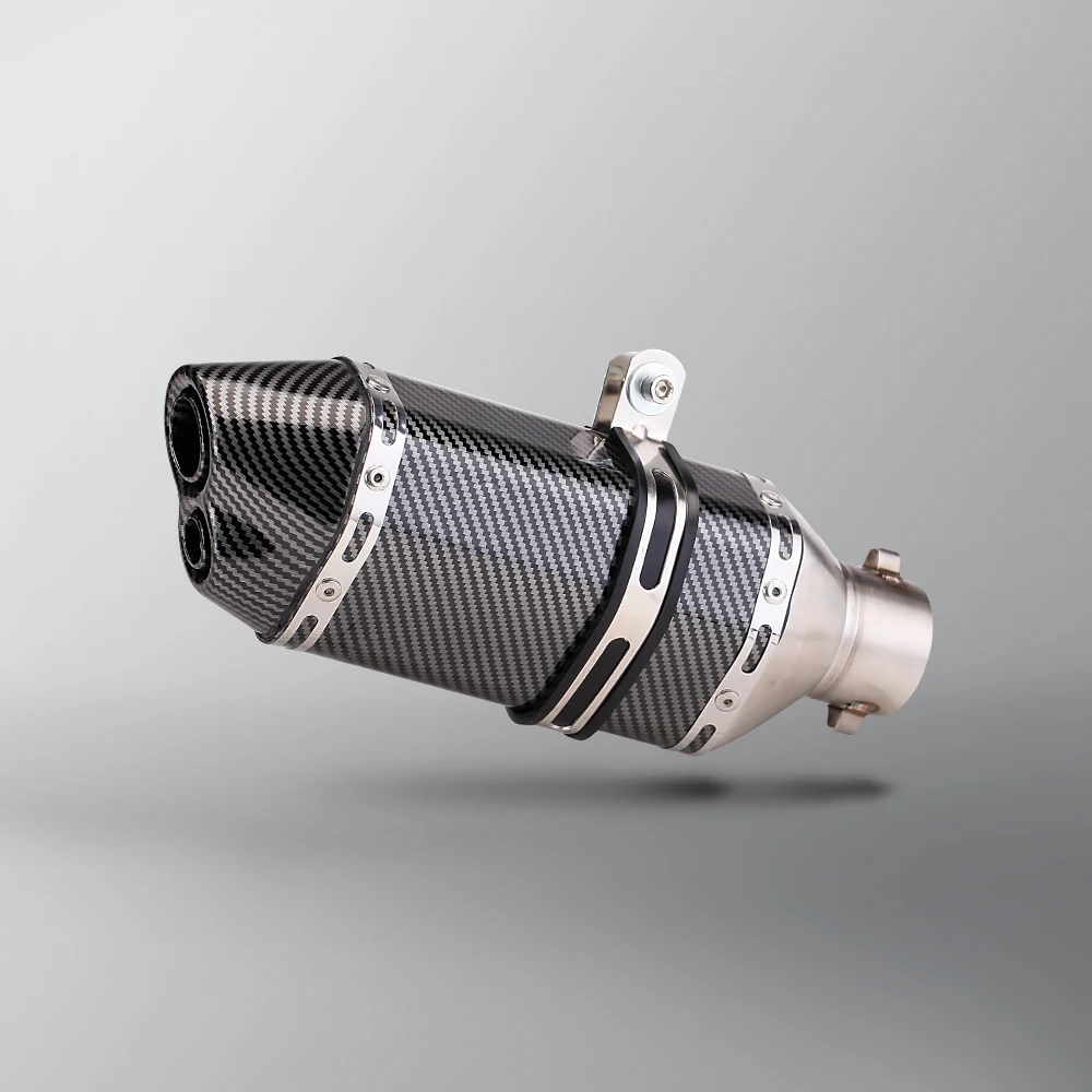 サイレンサー オートバイ 35/42/45/48/50/53 ミリメートル排気マフラーサイレンサーノイズサウンドエリミネーターオートバイユニバーサル フロントミッドエンド触媒 DB キラー バイクマフラー (Size : 53MM) 排気系マフラー ユニバーサル調整可能なマフラーサイレンサー 35  ... バイクサイレンサー 35 42 48 53 ミリメートルオートバイの排気フロントミドルリンクパイプエスケープモトマフラーサイレンサー