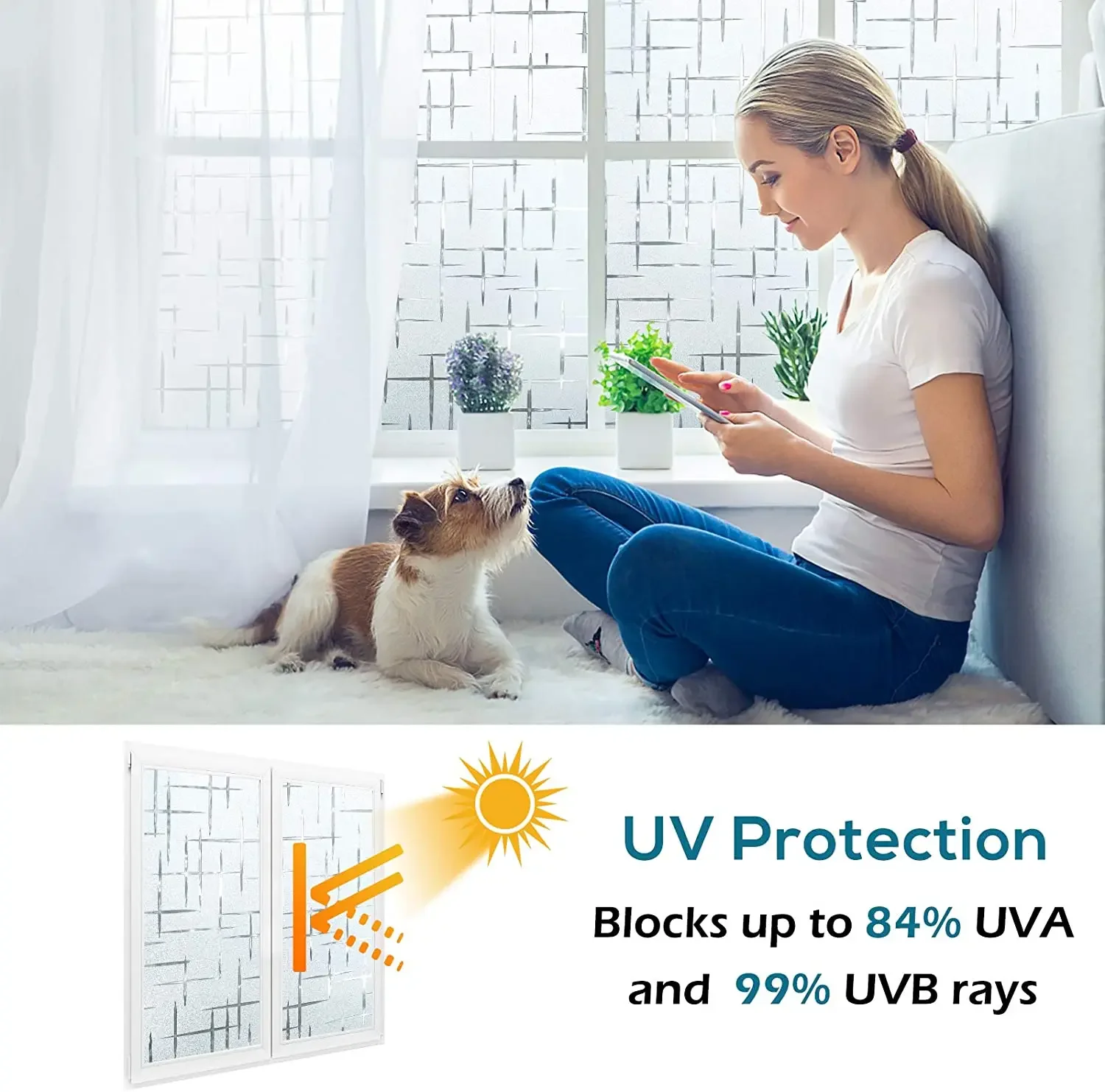 Window Film Window Privacy Film Window Sticker 3D Frosted Window Film Privacy Protection