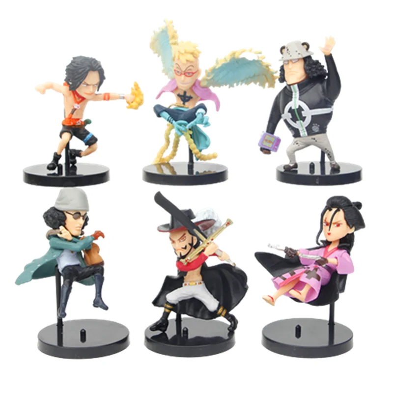 Wcf One Piece Dracule Mihawk Ace Izou Kuzan Anime Doll Action Figure Model Toy Collection Regalo Per Bambini