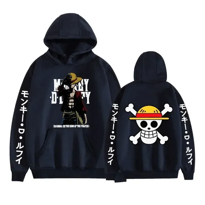 

New One Piece Anime Hoodies Cool Luffy Hoodies Print Made Japanese Trend Unisex Casual Hoodies Fashion Long Sleeve Tops