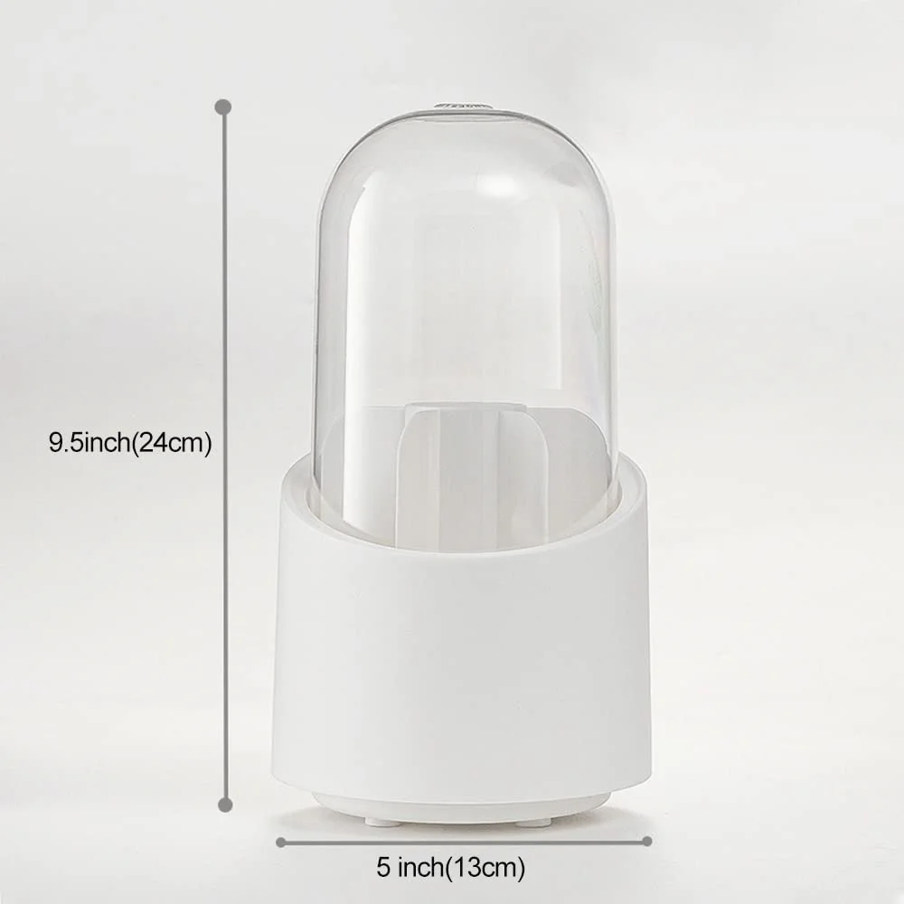 Makeup Storage Box 360&deg; Rotating Desktop Cosmetic Organizer Lipstick Eyebrow Pencil Eye Shadow Brush Holder