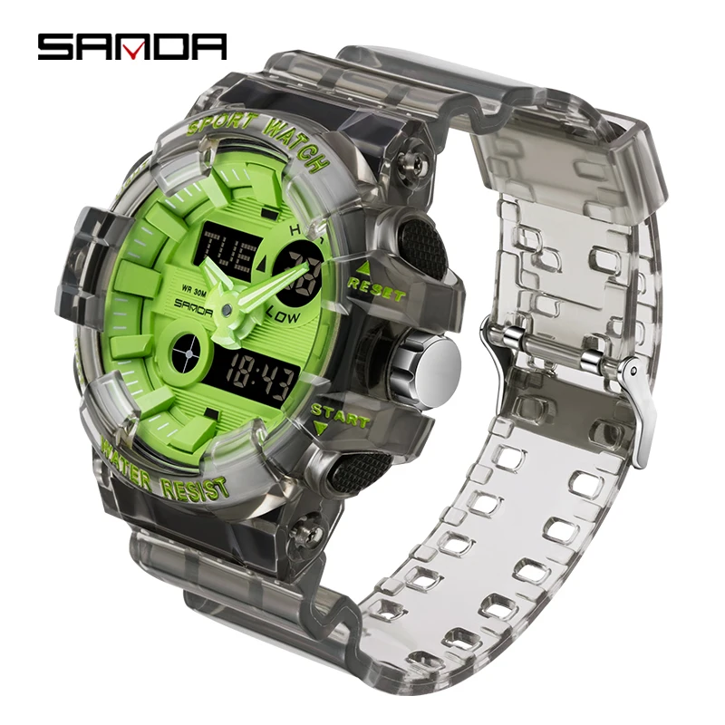 

SANDA Top Brand New Men Watches Sport Military Quartz Watch For Men Digital Watch Waterproof Dual Display Clock Relogio Masculin