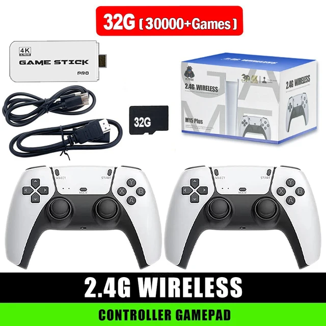 M15 4K TV Game Stick 64GB Built-in 3/40000+ Retro Games Console with Wireless Gamepads, Supports 20+ Simulators for HD TV Gaming 7