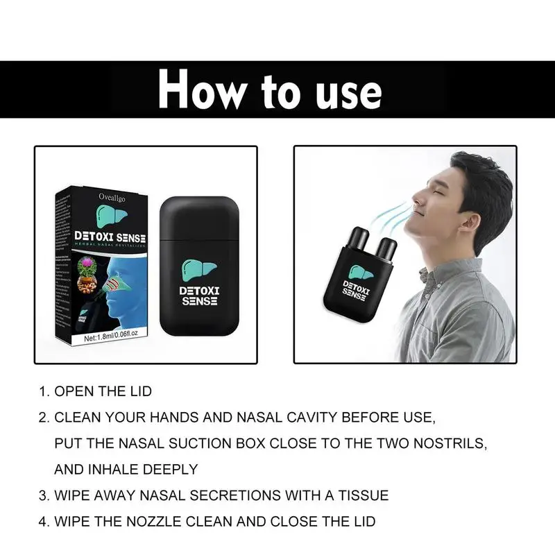 Liver Cleansing Nasal Herbal Box Lung Cleanse Stick Breath Support Improve Dryness Congestion nasal stick