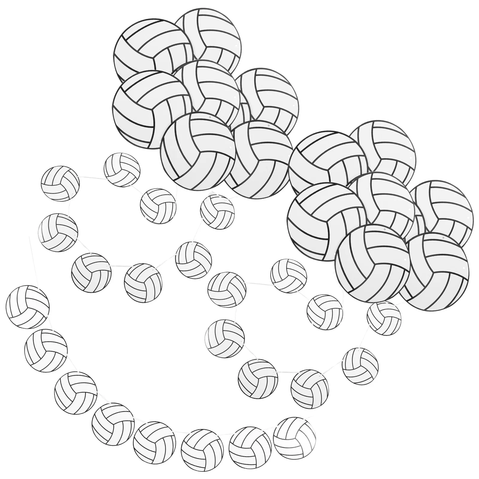 

5 Pcs Volleyball Paper Latte Art Party Decor Sports Decorations for Soccerball Themed Hanging Banner Favors Prop