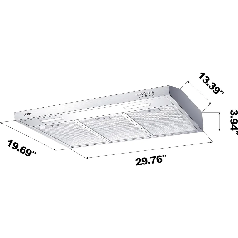 Ductless Range Hood 30 inch Under Cabinet Hood Vent for Kitchen Ducted and Ductless Convertible CAS75918A 2