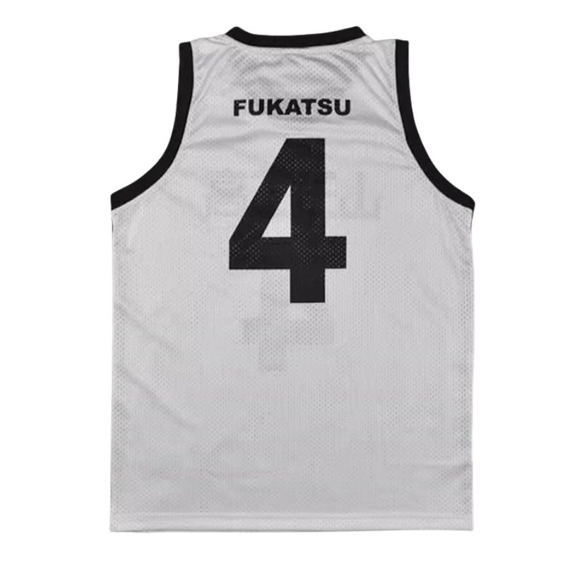 Anime Akita SANNOH FUKATSU NOBE Sawakita KAWATA Basketball Jersey Mens Outdoors Sports Tops White Sleeveless Shirt