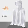 UPF 50+ Ice Silk Sunscreen Clothing Men's Summer New UV Protection Ultra thin Breathable Sunscreen Clothing Outdoor Fishing Coat 2