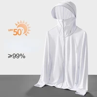 UPF 50+ Ice Silk Sunscreen Clothing Men's Summer New UV Protection Ultra thin Breathable Sunscreen Clothing Outdoor Fishing Coat 2