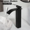 KEMAIDI Ceramic Vessel Sinks Oval Bathroom Sink Above Counter Vessel Sink with Faucet and Drain Combo 16 inch Marbling Vessel 3