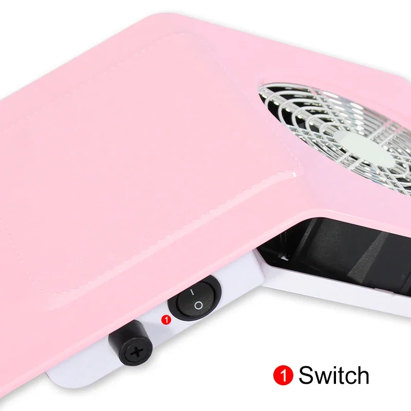 Nail Dust Collector 40W Nail Suction Fan Dust Vacuum Cleaner Machine With 2 Collecting Bag Salon Tools