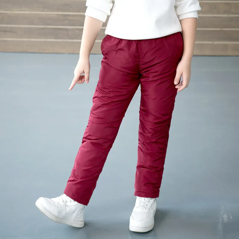 Winter New Boys Pants Girls Leggings Children Down Cotton Warm Trousers Baby Waterproof Ski Pants Kids Boys Child Clothes