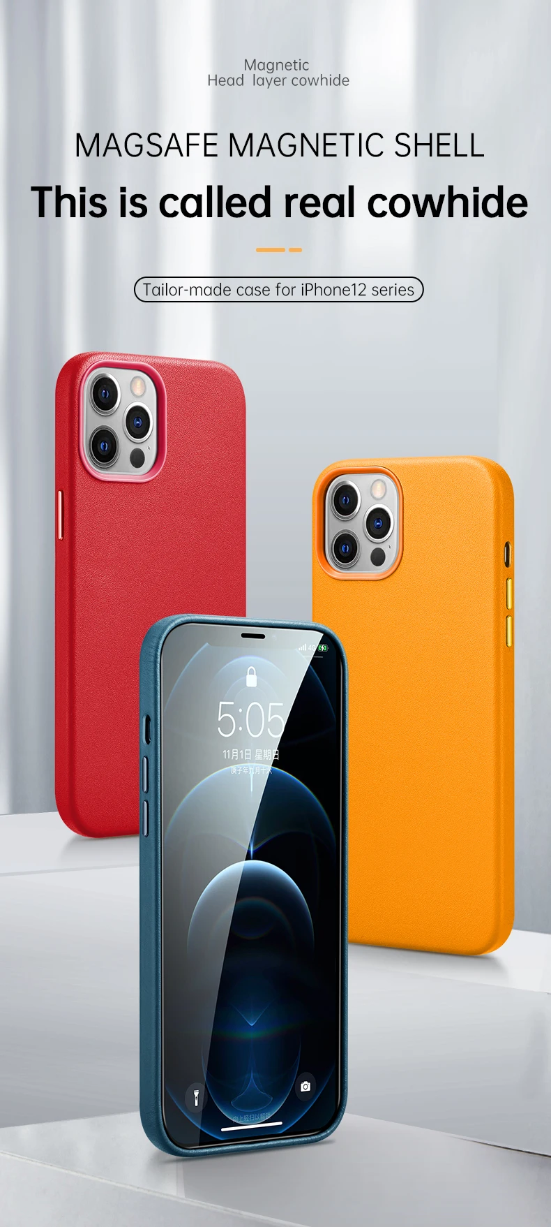 

Чехол-накладка из воловьей кожи для Iphone 13 12 11 Pro Max Mini