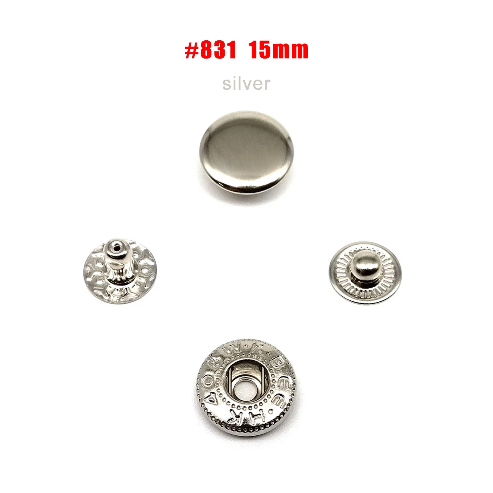 25 Sets of Metal Snap Fastener Button Press Poppers for Leather, Bags, Clothes, and Jacket Repair (No Sewing Required)