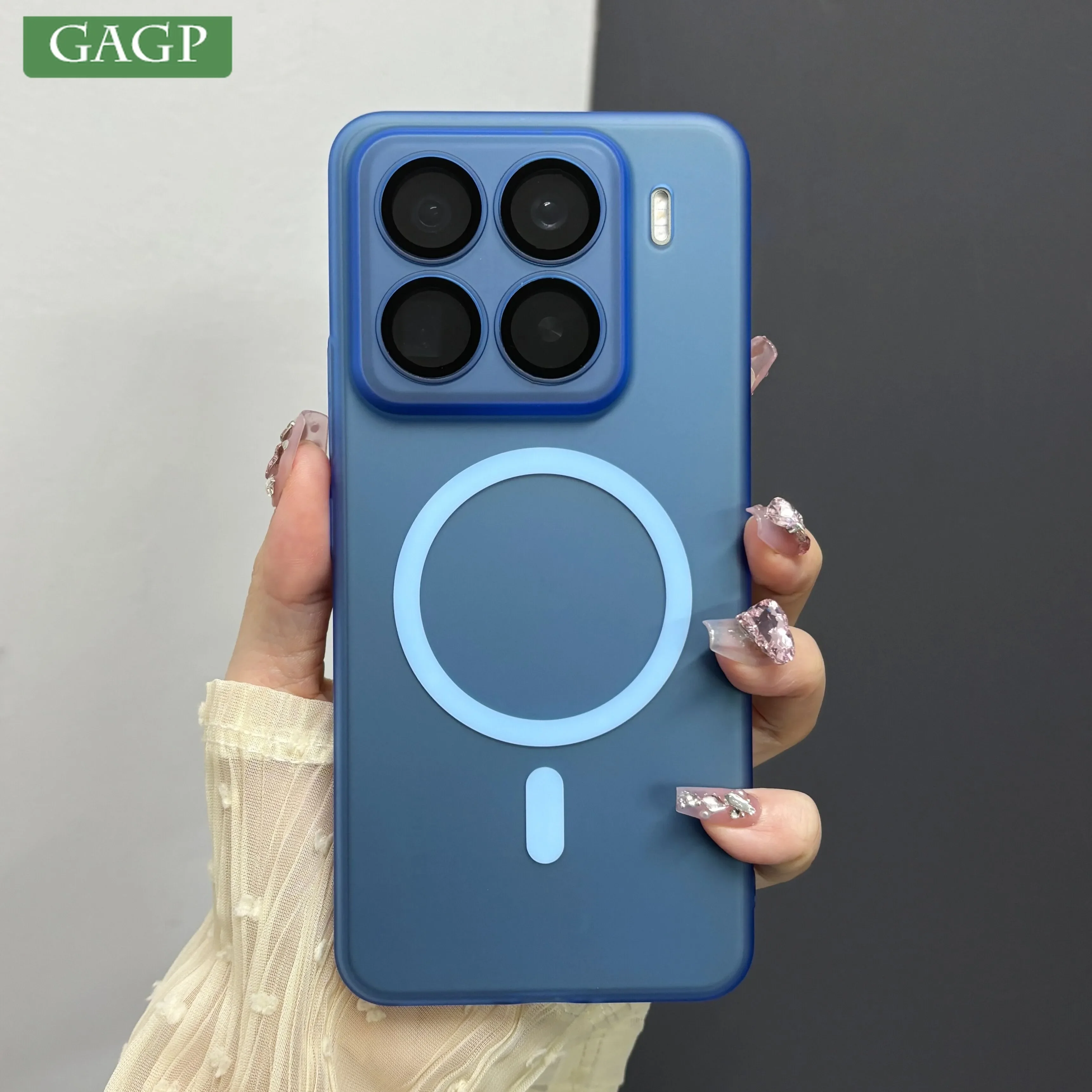 Transparent Shockproof Case with Lens Protection and Magnetic Magsafe Compatibility