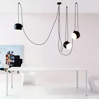 Italian Industrial Flos Black and White Chandelier Multi-point Adjustable Restaurant Lamp Bar Office LED Lighting pendant light 1