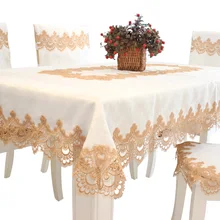

Large size Home Decor Textile Towel Table Cloth Lace Tablecloth Rectangular Round Oval Dining Table Cover TableCloths 150*270cm