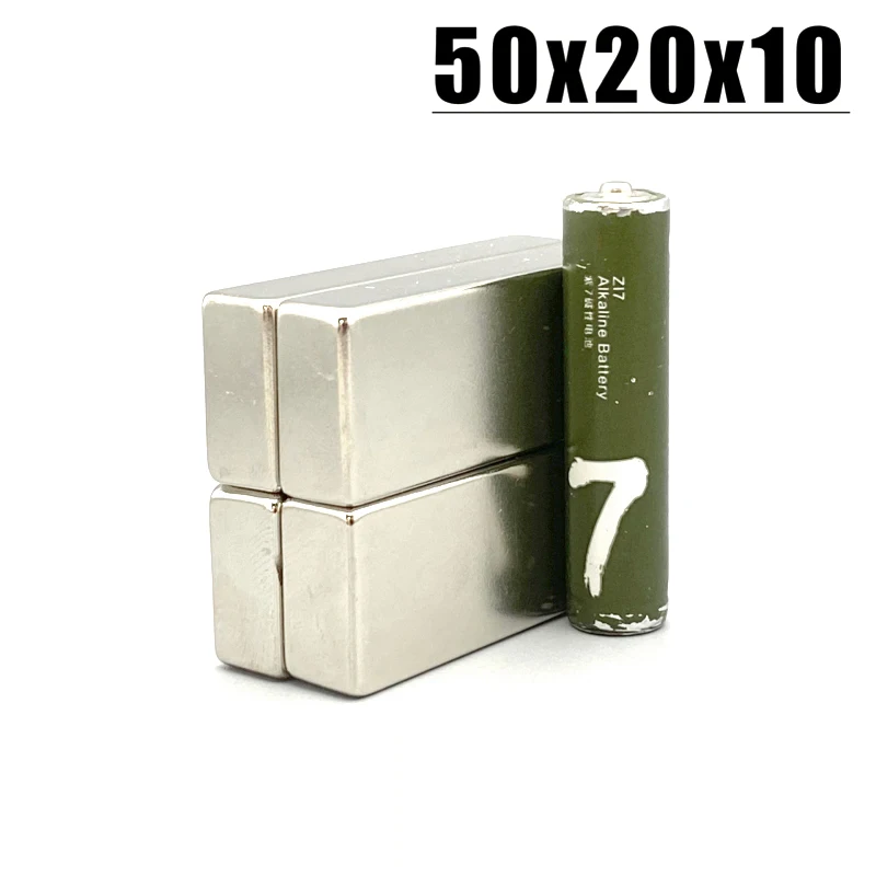 Neodymium Magnets 1/3/5/10Pcs 50x20x10 N35 NdFeB Block Super Powerful Permanent Magnetic