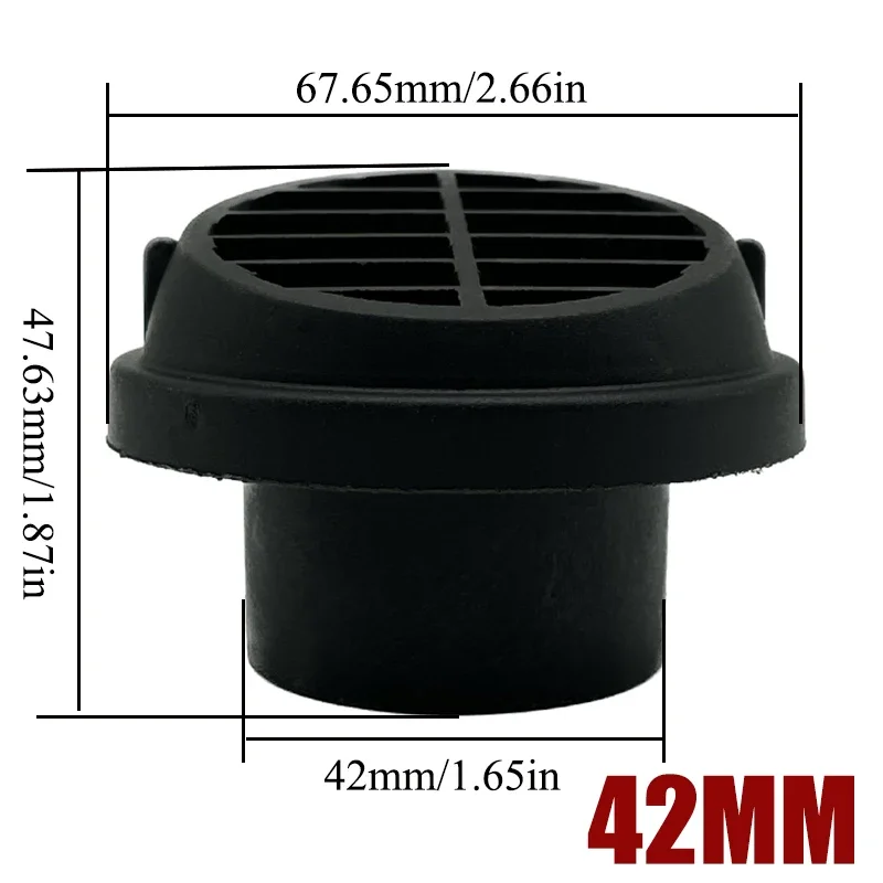 CARZE 75/90mm Auto Heater Air Vent Outlet Regelklep Verstelbare Uitlaat Connector Valve Fit for Webasto Fit for Eberspacher for Diesel Heater (Color : 90mm
